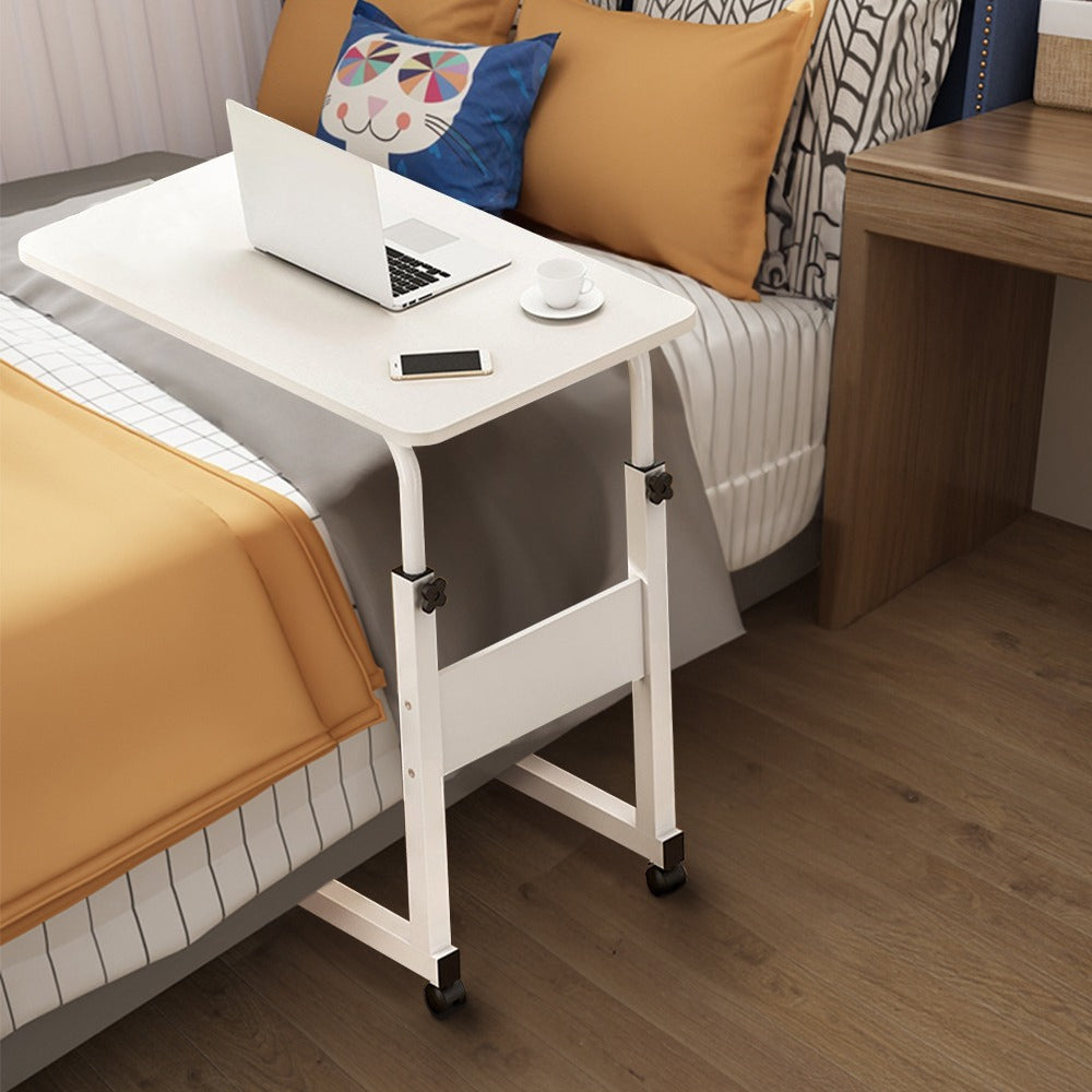 Adjustable Height Movable C-Shaped Laptop Desk, Bedroom Bed Side Table, Breakfast Tray Table, Nursing Dining Table, Study Writing Desk, Mobile Workbench, Sturdy And Durable
