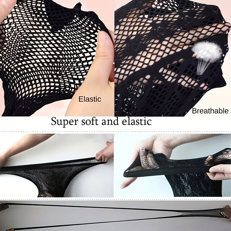 6-Pack Women's High-Waisted Sheer Tights with Mesh Panels & Cut-Outs - High-Stretch Opaque Leggings, -Snag Design, 30D Nylon/Elastane Blend for Everyday & Special Occasions - Multi-Color (Black/White/Pink/Beige/Brown) - Comfo