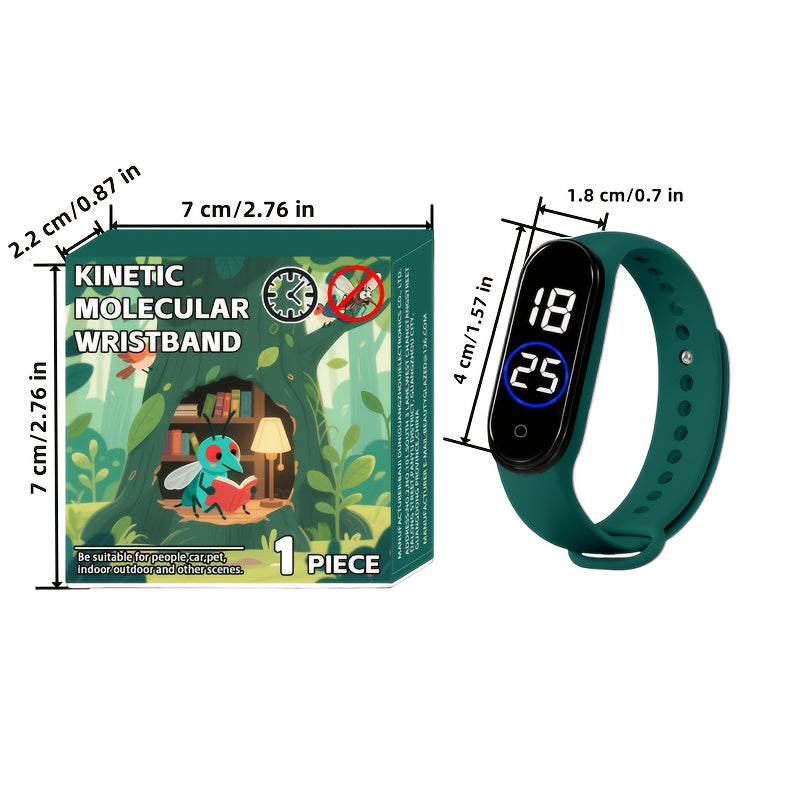 4 PCS Set Household Insect Proof Electronic Watch, Women's Insect Bite Proof Watch, Outdoor Women Men's Mosquito Interference Watch, Summer Mosquito Proof Comfortable to Wear, Non-Toxic and Odorless