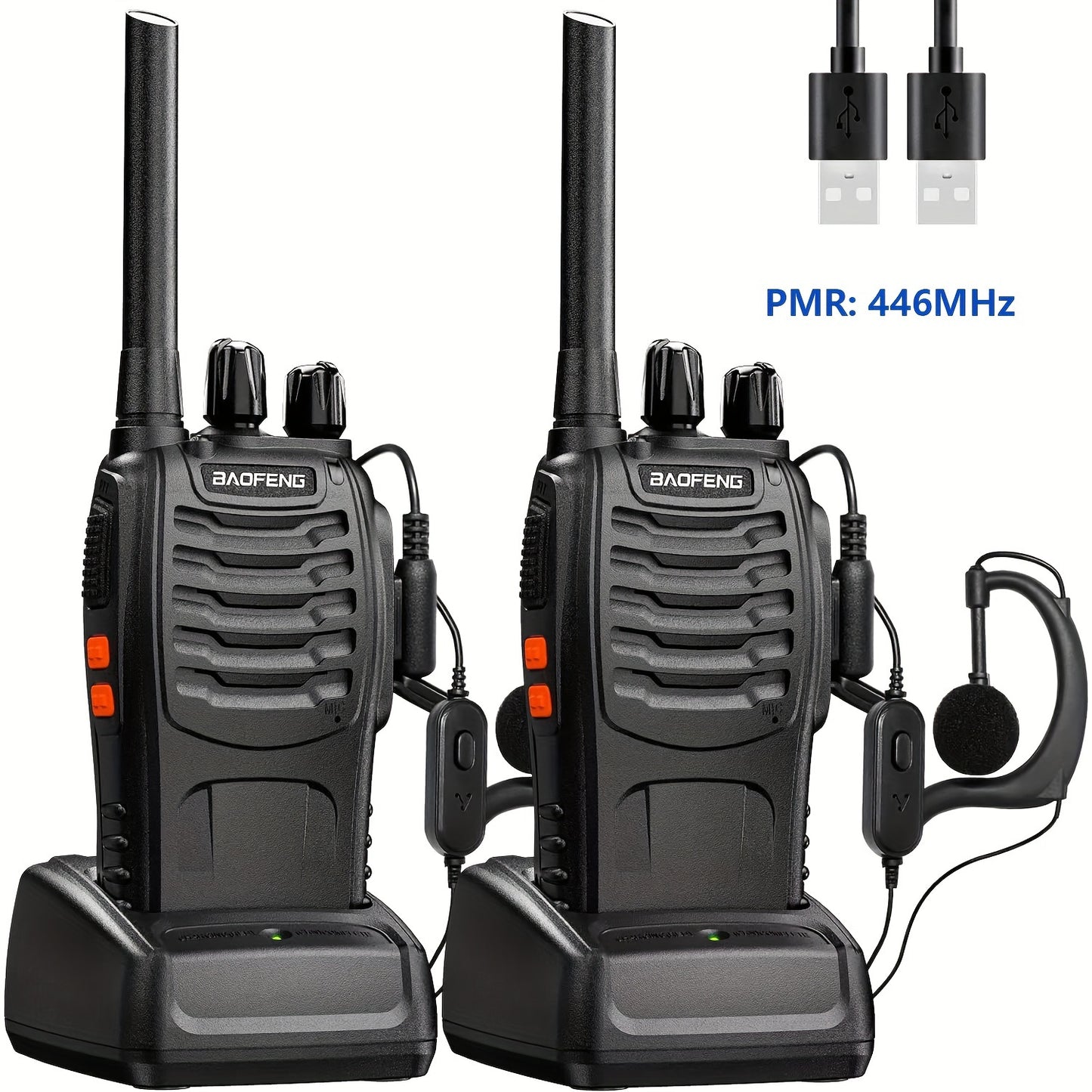 2pcs Set  Handheld Two-Way Radio for Adults, with LED Indicators And Integrated Antenna, Ideal for Hiking, Biking, And Climbing
