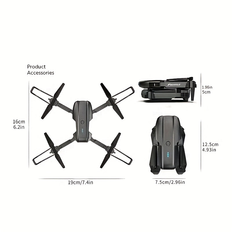 E99-PRO Folding Drone with Remote + Storage Bag Features Dual Cameras, 360° Flipping, And Optical Flow Hovering Capabilities, Making It Ideal for Aerial Photography Enthusiasts And Outdoor Adventurers. Its Convenient Design
