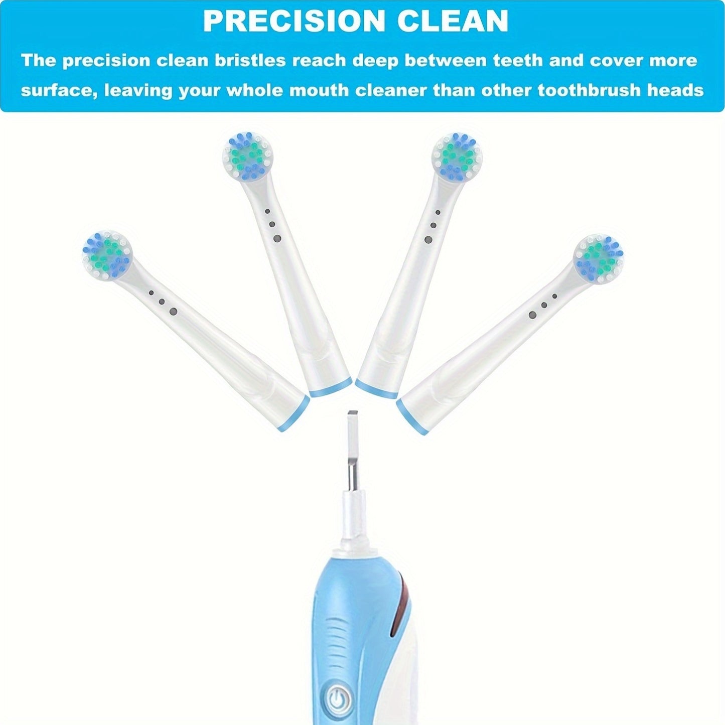 16PCS Set Oral B 16 Pack Professional Electric Toothbrush Heads Replacement, for Oral-B 7000/Pro 1000/9600/5000/3000/8000 Adult White, 1pc (16 Pack)