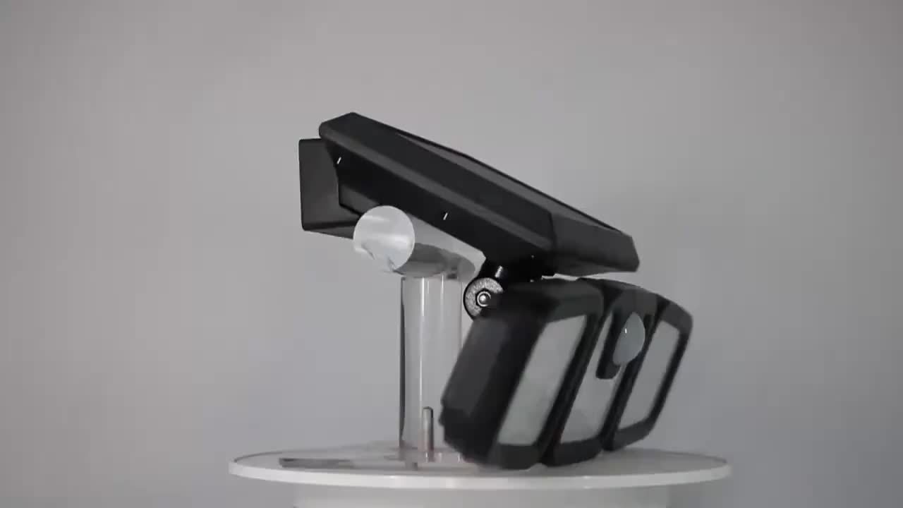 Solar LED Wall Light | Three-head Outdoor Lighting | IP55 | Solar-powered with Motion Sensor | Durable ABS and PC Materials | Ideal for Gardens, Courtyards, Garages | Halloween and Christmas Decorations