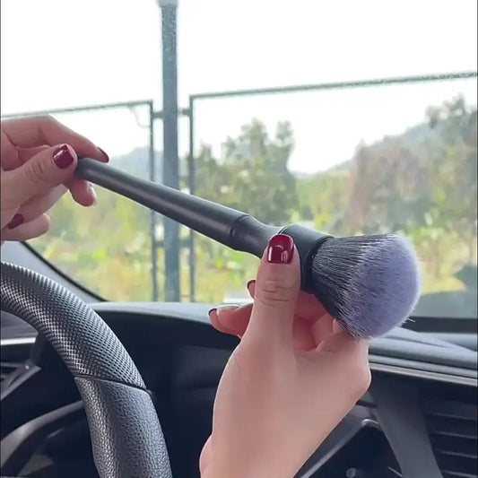 NEW Car Interior Detail Brush, Home Cleaning Dusting Brush, Computer Keyboard Jewelry Dusting Cleaning Brush, Soft Bristle Cleaning Brush, Dust Removal Tool, Car Interior Cleaning Brush, Car Dashboard Dusting Brush, No Batter