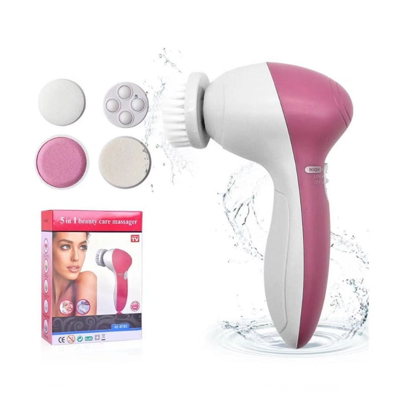 NEW Arrivals 5-in-1 Multi-Functional Facial Cleansing Device - Electric Facial Cleansing Brush - Used for Exfoliation, Skincare - Women's Rotating Cleaning Tool - Battery Powered Skin Care Supplies