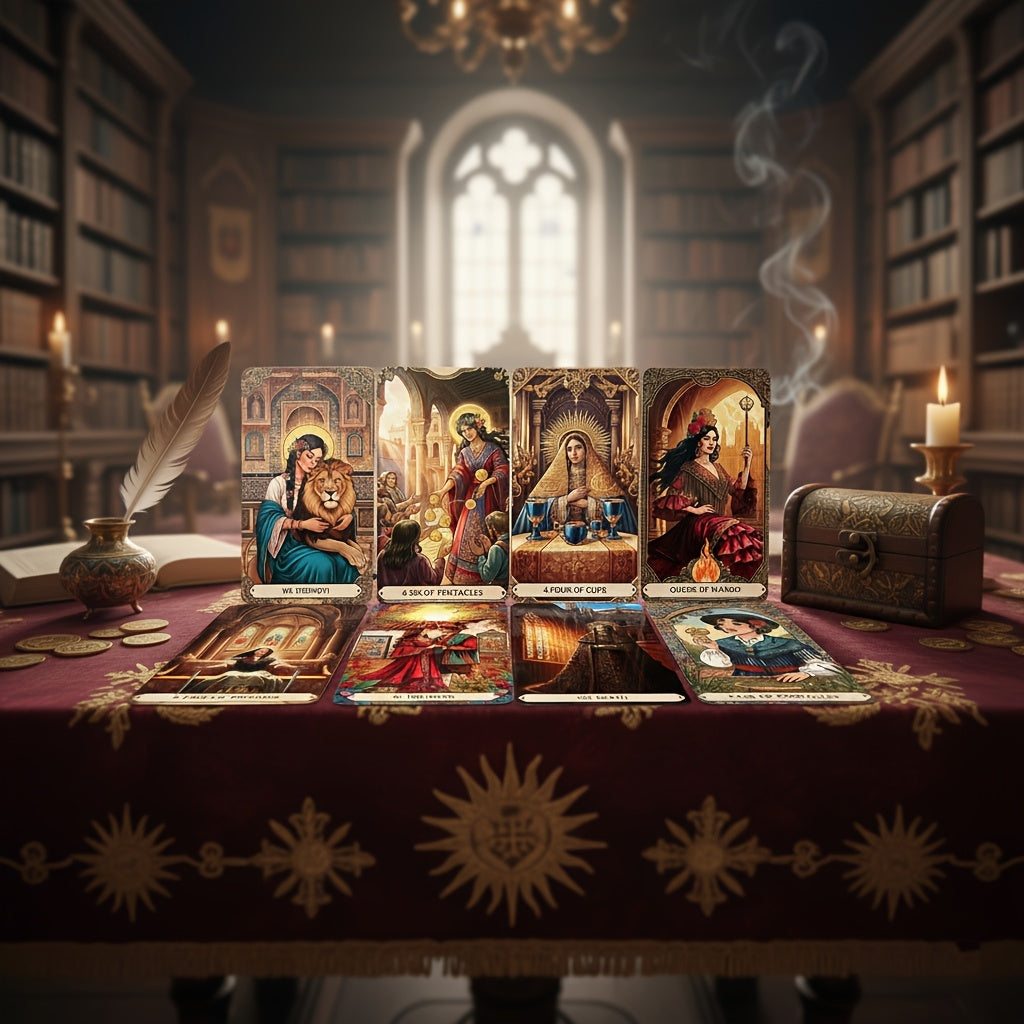 78 Cards English Tarot, Classic Deck Innovative Themed Illustrations, 11.99 x 6.99 cm cards, PDF English-Thai General Guide