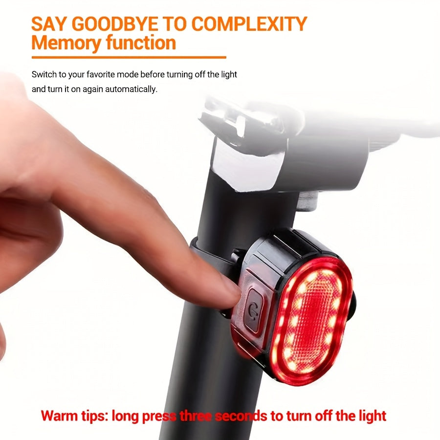 2 PCS Set of Bicycle Front and Rear Light Kit | Multi-functional LED Cycling Headlight and Taillight, USB Charging, Portable Night-time Cycling Floodlight, Easy to Install, Suitable for Night and Mountain Road Cycling