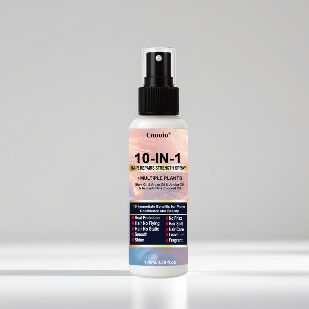 A Multi-Purpose Hair Care Spray Designed for Dry And Damaged Hair, Providing Heat Protection, Shine, And a Pleasant Fragrance While Eliminating Frizz And Softening Hair with The Help of Argan And Jojoba Oils, All in Five Seco