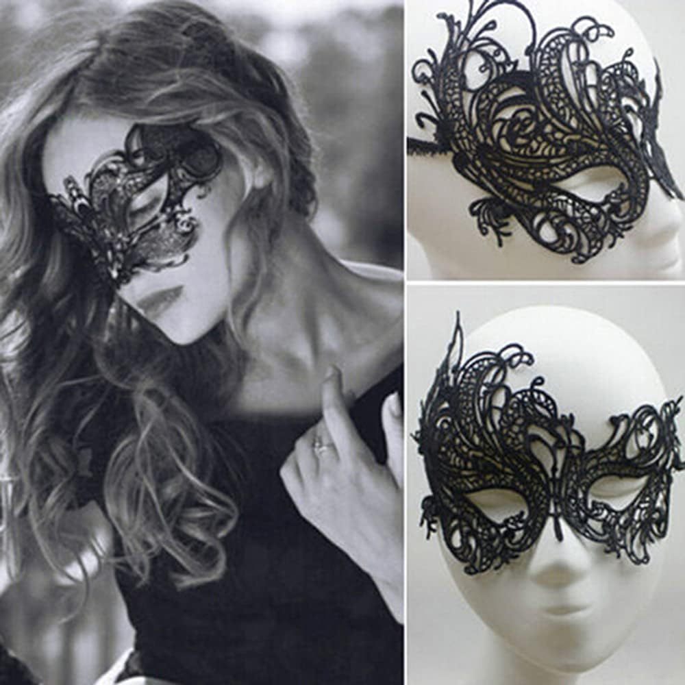 4 PCS Set Random Style Lace Women's Eye Masks, Role Play Accessories, Sexy Decorative Eyepieces, Suitable for Costume Balls, Halloween, Christmas Party Decoration