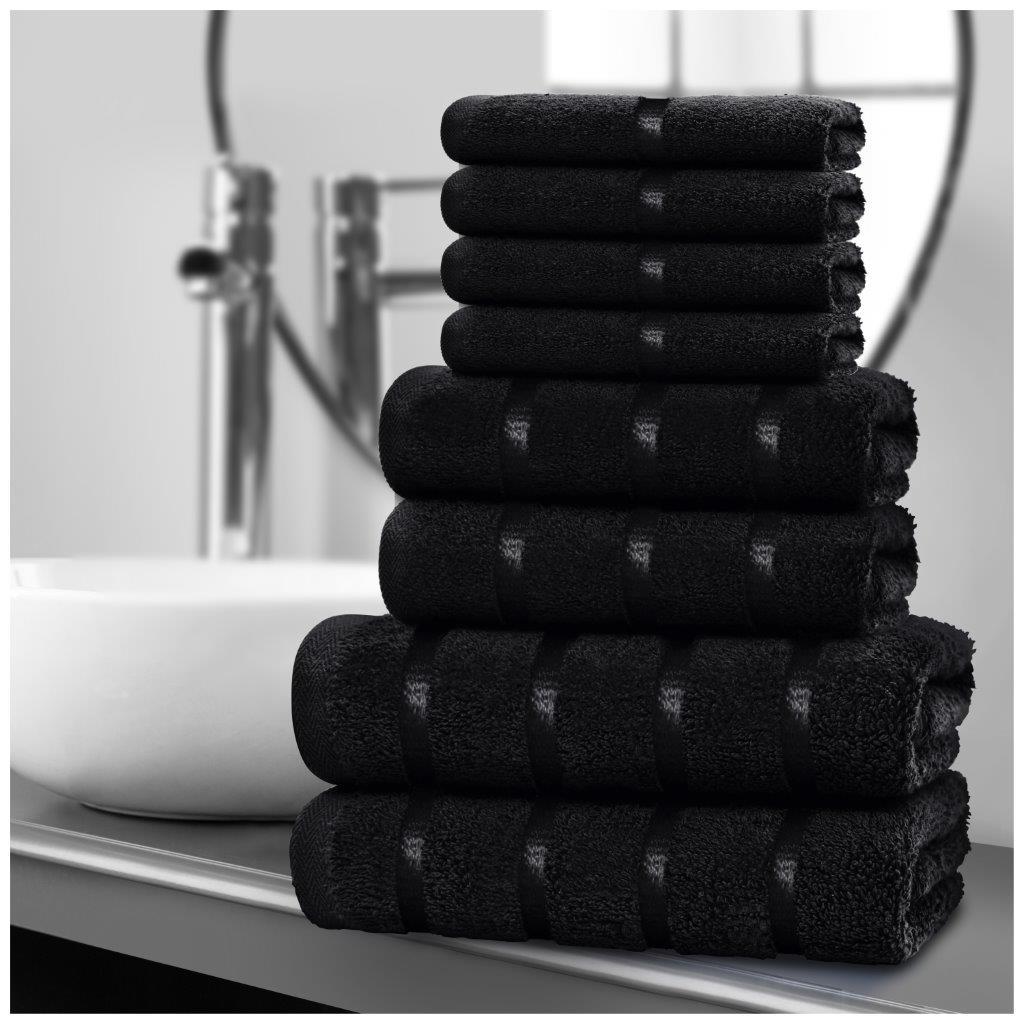 8pcs Egyptian Luxury Cotton Towel Set | Quick-Drying & Highly Absorbent | Includes 4 Face, 2 Hand, 2 Bath Towels | Sophisticated Boston Design | 15 Elegant Colors | Machine Washable