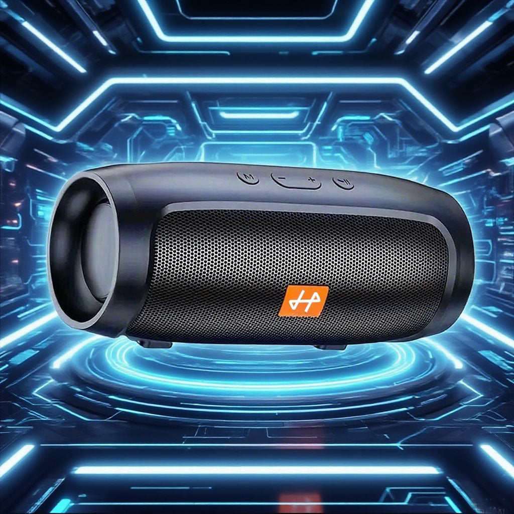 Portable Mini Soundbar with Subwoofer -  Wireless Speaker, Multimedia Bluetooth Birthday Party Camping Compact Design for Travel, Outdoor Hiking Rich Stereo Bass