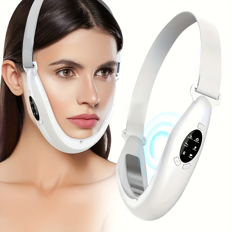 Portable V-Face Massager, V-Line Facial Lifting Device, USB Rechargeable Facial Massager - White, a Gift for a Friend
