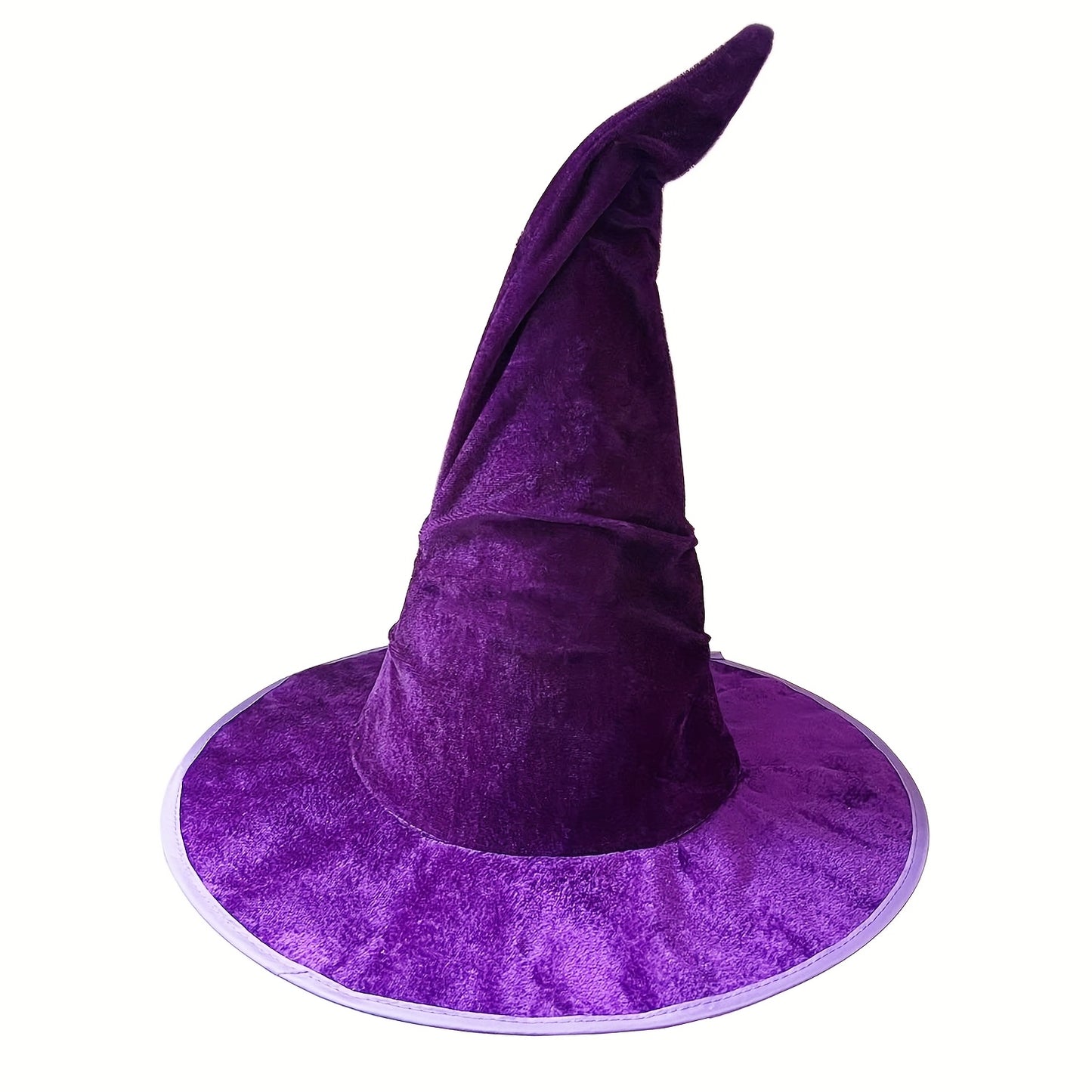 Witch Velvet Hat Halloween Party Hat Mystery Black/Purple Witch Hat Carnival Wizard Hat Hair Accessory Family Gathering Birthday Party Hat Black Wizard Costume Accessories Event & Party Supplies