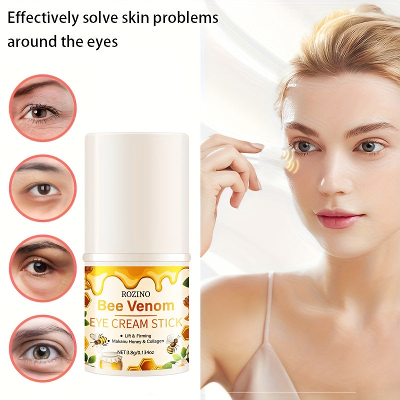 Bee Venom Collagen Instant Lifting Under Eye Cream - Deep Moisturizing & Dark Circles, Hypoallergenic, All Light Beige Types, Unisex Adult Skincare for Puffiness & Wrinkles, No Power Needed, Skincare Routine, Sleek Packaging
