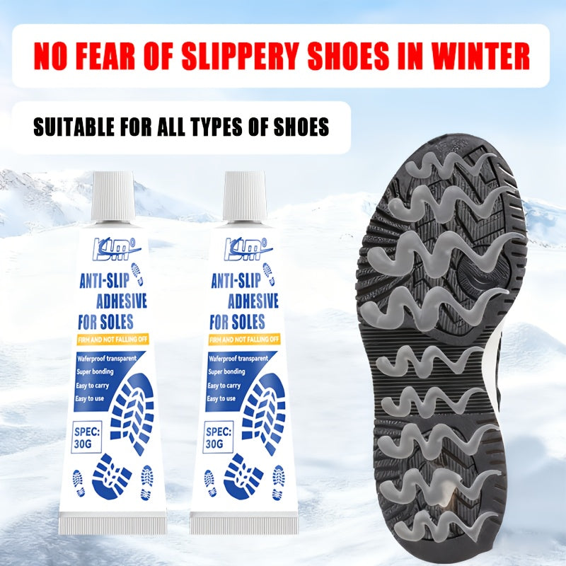 NEW Non-Slip Shoe Gel - Long-Lasting Anti-Wear Formula, Enhances Grip, Prevents Slipping, Ideal for Rainy, Snowy, and Icy Surfaces, Ensures Comfortable Walking and Running Winter Sports Accessories