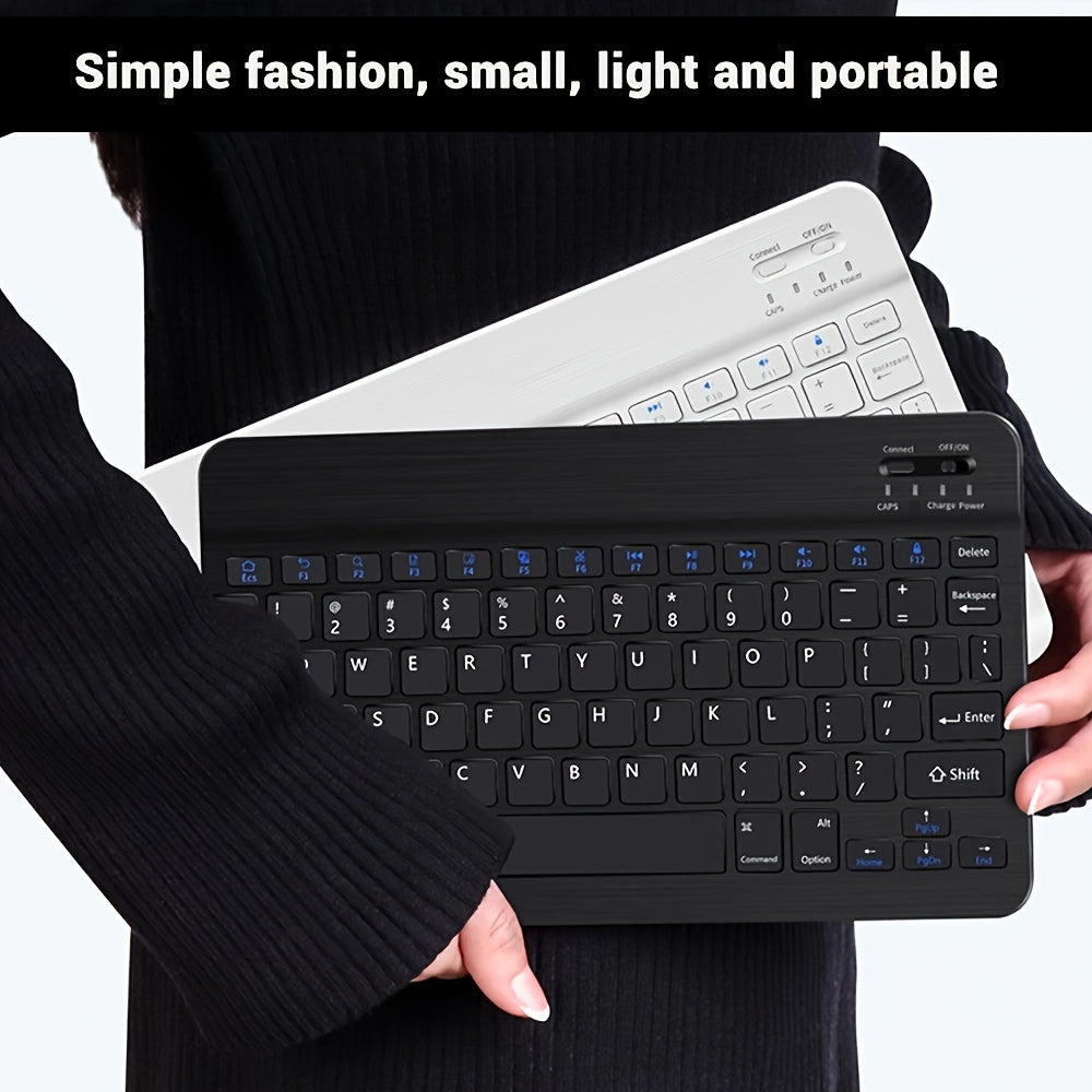 2 PCS Set Wireless Keyboard and Mouse 7 Colors Suitable for Android Tablets and iPads, Mini English Keyboards Home Office Computer Accessories Tools Sets