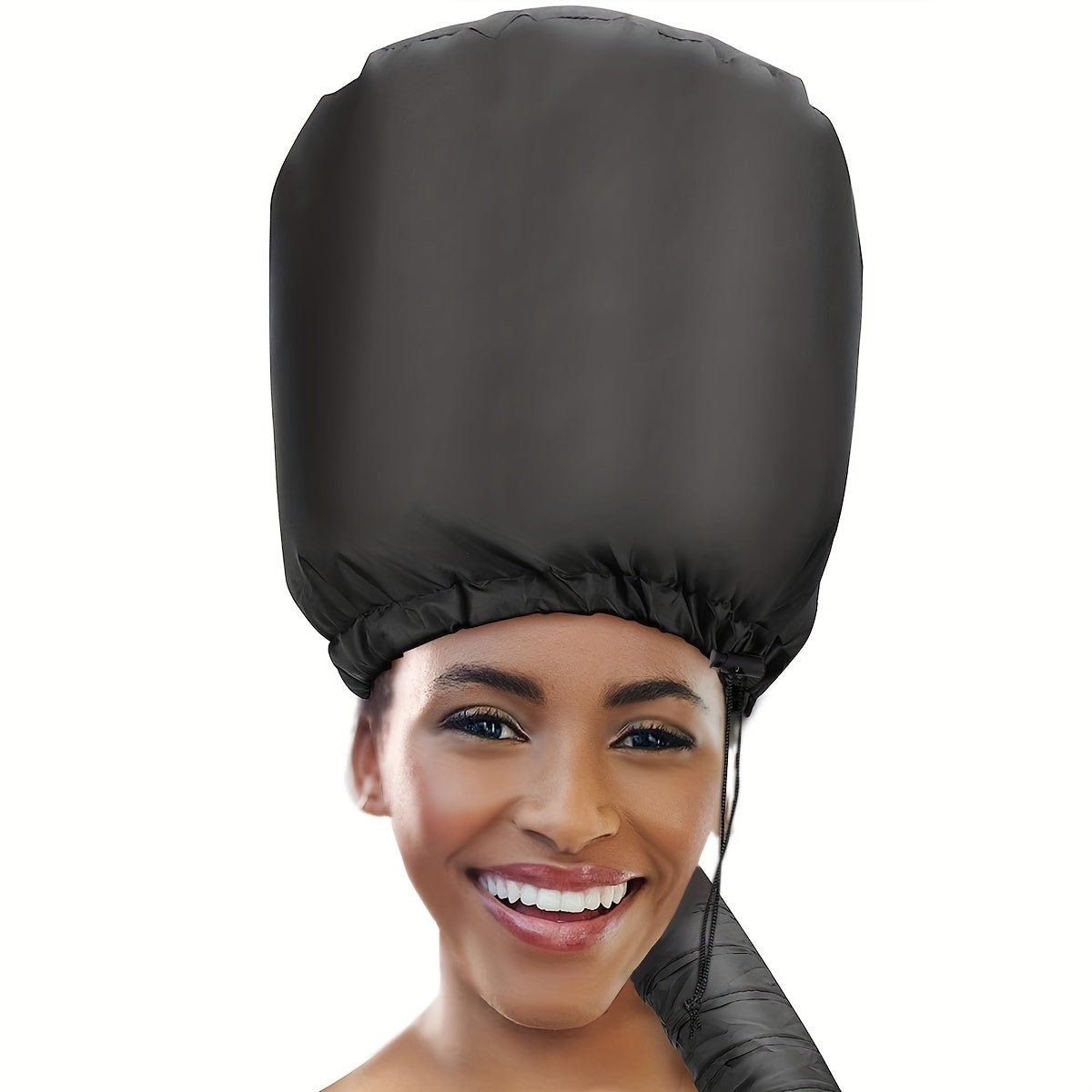 Soft Bonnet Hood Hair Dryer Attachment with Headband - Heat-Resistant Hair Drying Cap, Deep Conditioning & Styling for Relaxed Textured Hair, No Electricity Needed