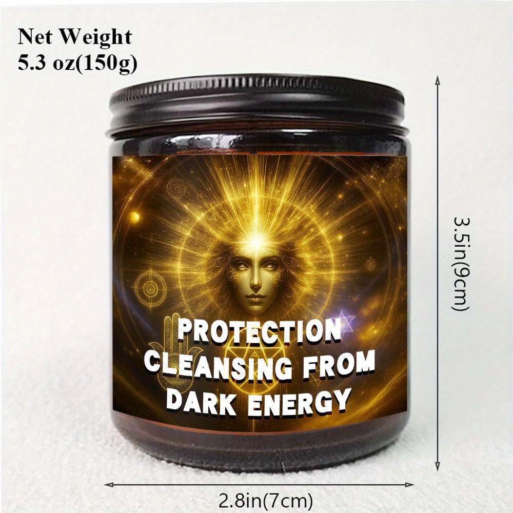 1pc 5, 3oz Witchcraft Black Magic Protection Cleansing Scented Candle Curse Protector Soy Wax Gift Idea for Women Men Adults