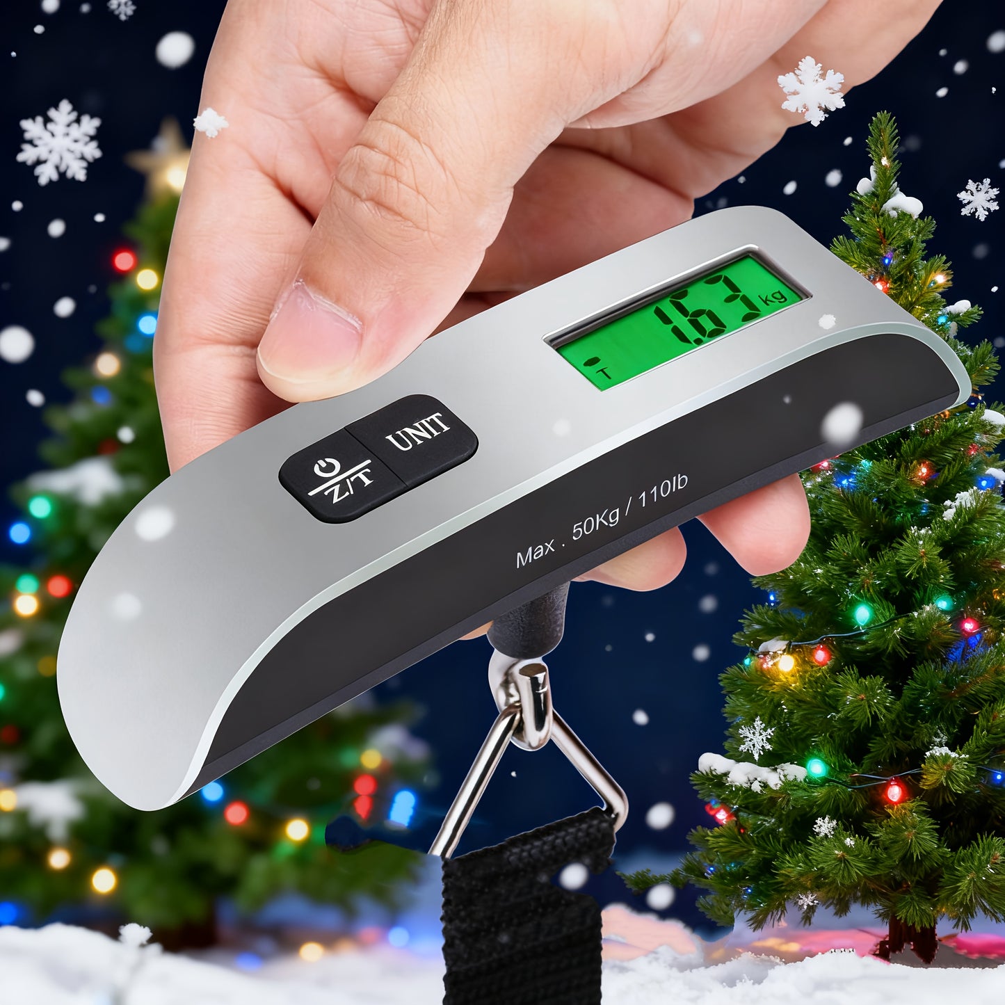 Electronic Luggage Scale, Portable Scale, Hook Scale, Parcel Scale, 50KG Mini Hanging Scale, Portable Spring Lifting Scale, Fishing Scale for Home Use Outdoor Travel