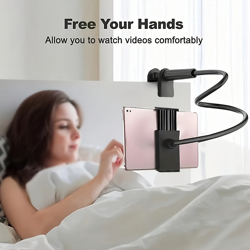 360° Rotating Black and White Color Stand for Tablets And Smartphones, Spiral Base, Lazy Holder, Bedside Stand for Phones And Tablets, Lazy Stand for Use in Bed