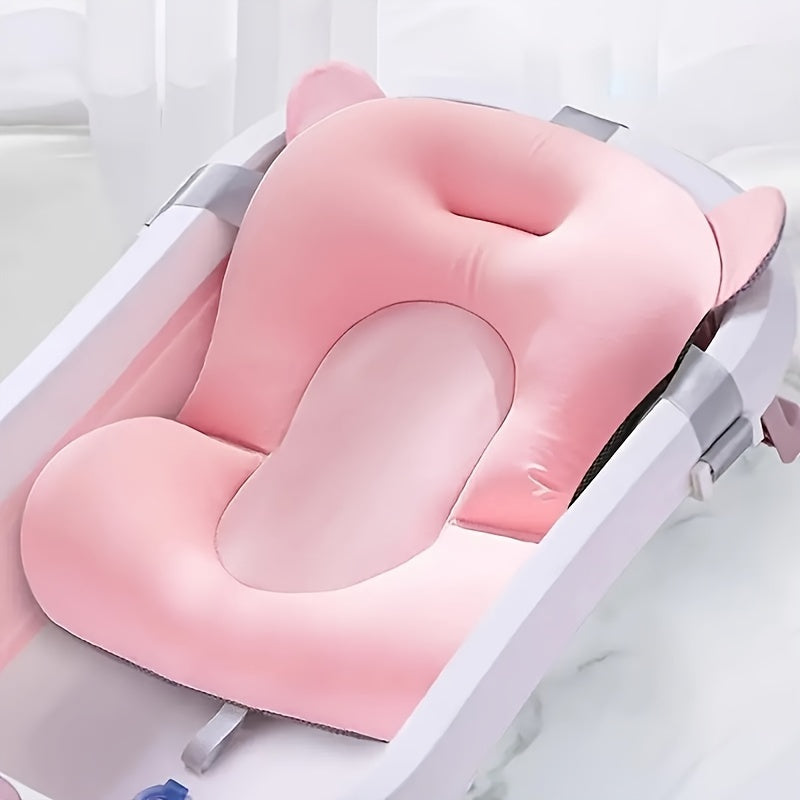 Baby Bath Seat Cushion, Bath Rack Pillow, Soft Non-slip Bath Mat for Toddlers, Bath Net, Newborn and Infants Bathtub Mat