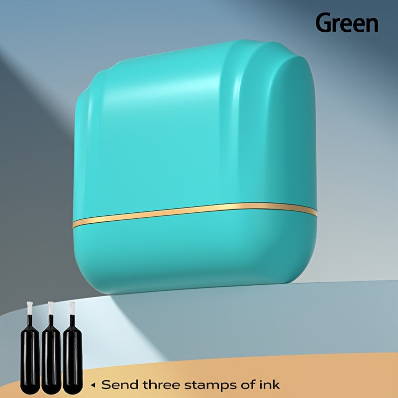 Wide Format Large Privacy Large Size Roller Stamp + 3 Refill Cartridges for Address Blocking and Confidentiality Protection