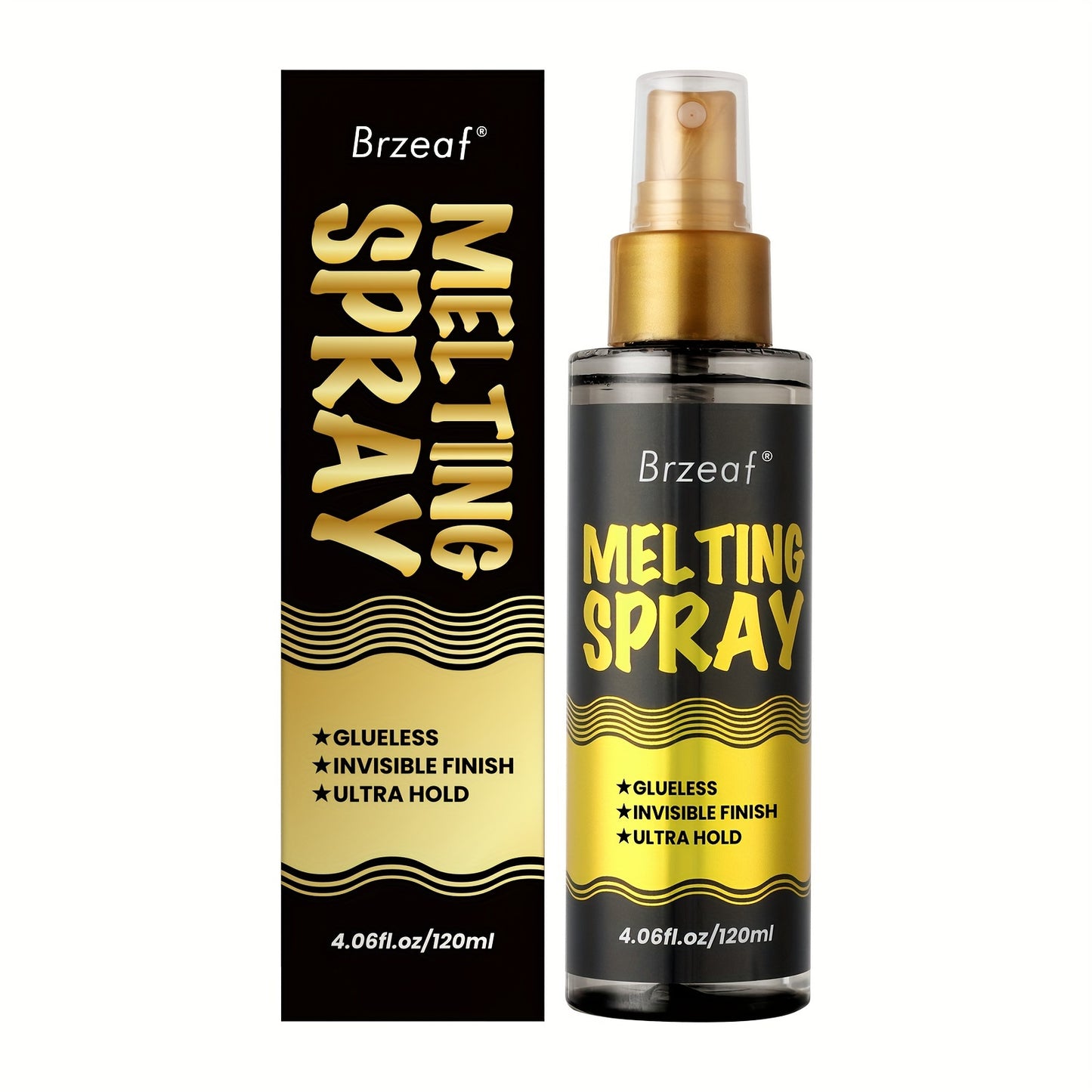 120ml Lace Melting Spray And Holding Spray, Extreme Hold Melting Spray For Lace Wigs, Glueless, Strong Natural Finishing Hold, Dries Quickly, Wig Melting Spray & Hair Adhesive For Wigs