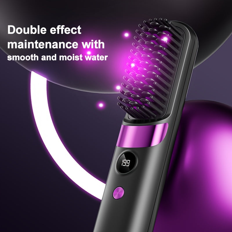 NEW Portable And Wireless Straightener, Quick, Constant Temperature Anti-Scald Design, Smart LED Digital Display, USB Charging, Exquisite And Lightweight, Suitable for Home Travel, an Ideal Gift for Women, Professional Stylin