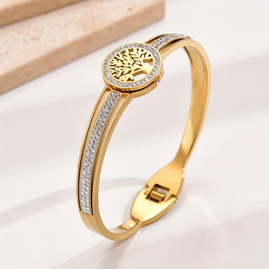 TREE OF LIFE Women and Men's Stylish  Bracelet Made of 316L Stainless Steel, Perfect As a Holiday Gift Wealth Prosperity Health Fortune Jewelry Accessories