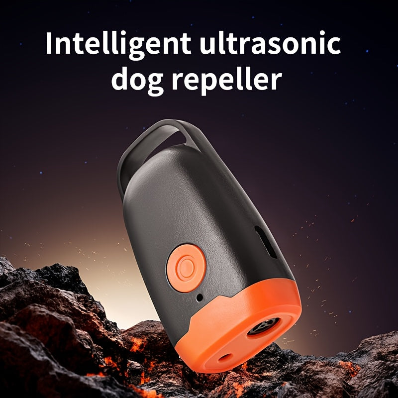 Soundwave technology Dog Repellent Device - Bark & Aggressive Dog Alarm with One-Touch Operation, Portable Bark Control for Personal Safety, for Humans & Pets, Charging Indicator, Works Against All Breeds (-)