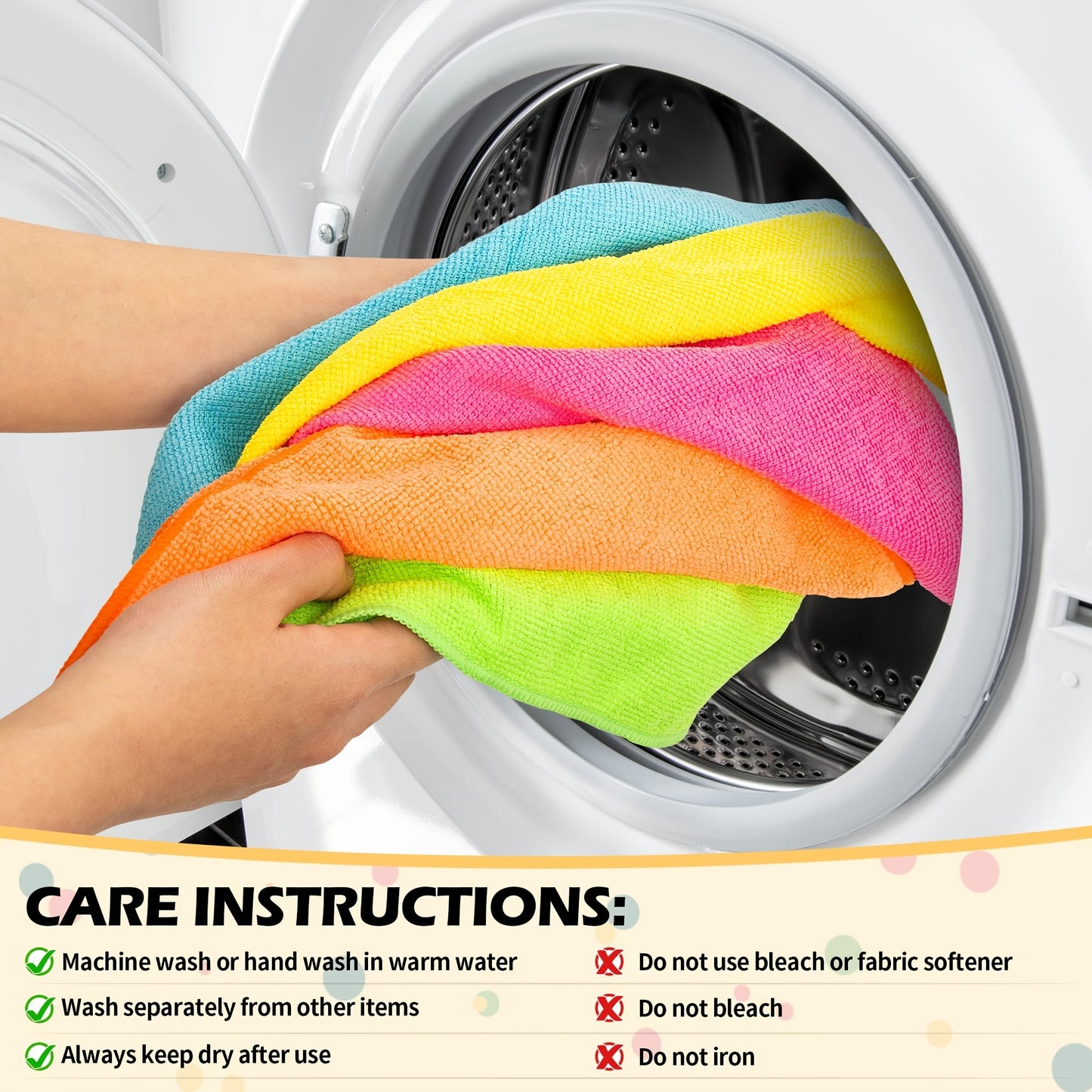 51/40/31/20/14 PCS Set Microfiber Cleaning Cloth Cleaning Rags for Household, Kitchen, 5 Random Colors Mixed Package Unspecified Color Green/Blue/Yellow/Orange/Pink