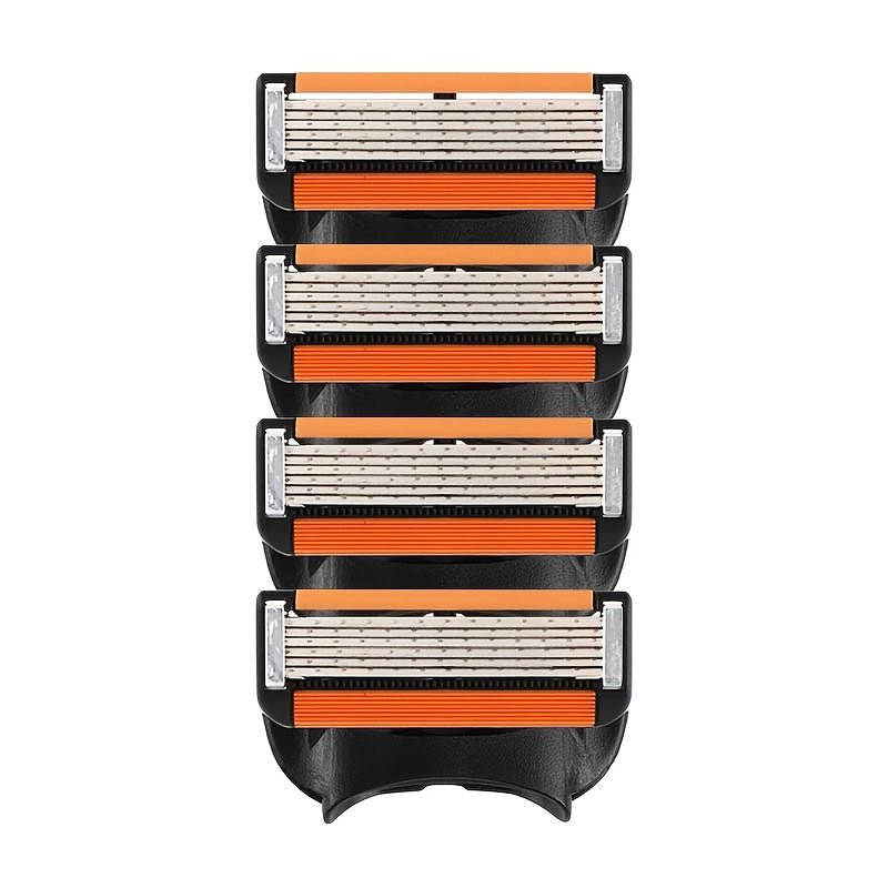 Disposable Razors for Men, Manual Shaving Kit with Refillable Metal Blades Featuring 6 Layers for Grooming Beards And Mustaches - Designed for Easy Use And Cleaning for a Smooth Shave