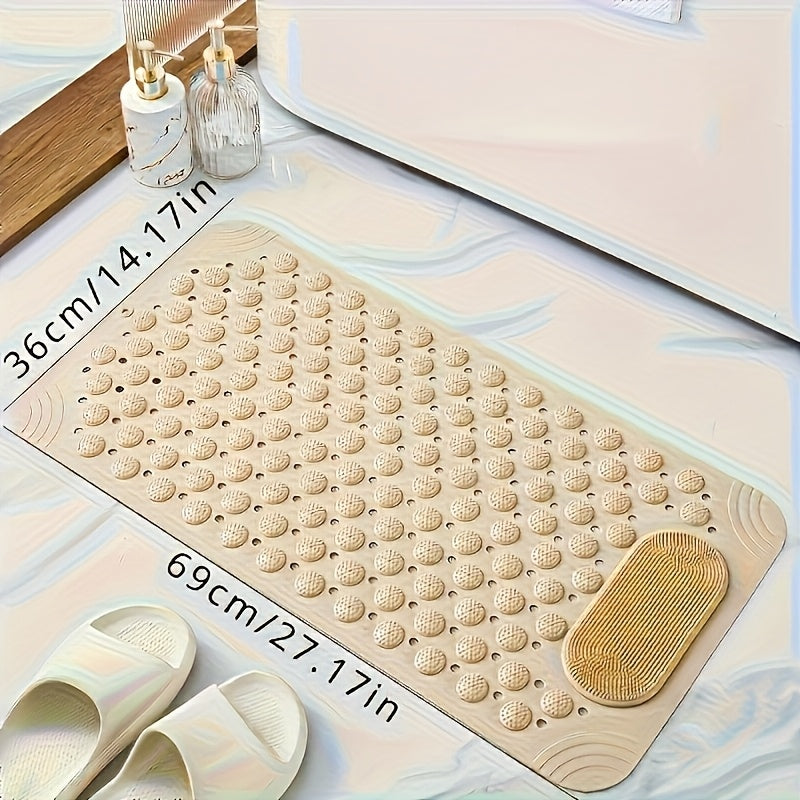 Non-Slip Massage Shower Green Mat, Safety Pad for The Bathroom - Rectangular Shower Mat And Bathroom Non-Slip Pad, a Must-Have for Home Bathroom Accessories