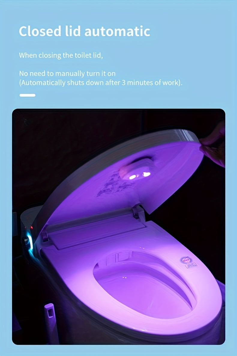 NEW Automatic Toilet Cleaning Device, Rechargeable Smart Toilet Light, Automatic Induction Lamp, Deodorant for Family Bathroom Hotel, Available for Business Trip, Hotels, Freshens Air & Neutralizes Odors, Toilet Bowl Cleaner/