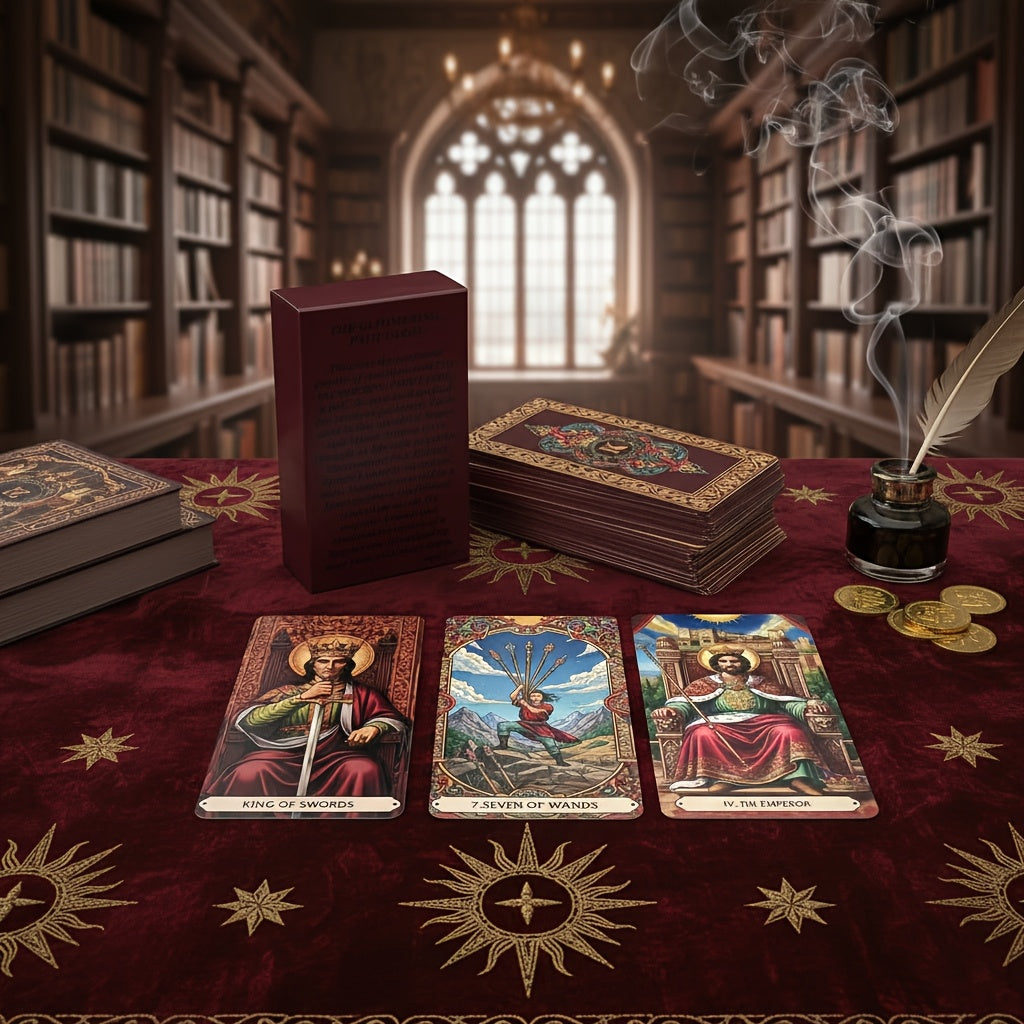 78 Cards English Tarot, Classic Deck Innovative Themed Illustrations, 11.99 x 6.99 cm cards, PDF English-Thai General Guide