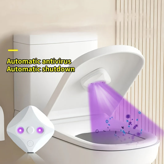 NEW Automatic Toilet Cleaning Device, Rechargeable Smart Toilet Light, Automatic Induction Lamp, Deodorant for Family Bathroom Hotel, Available for Business Trip, Hotels, Freshens Air & Neutralizes Odors, Toilet Bowl Cleaner/