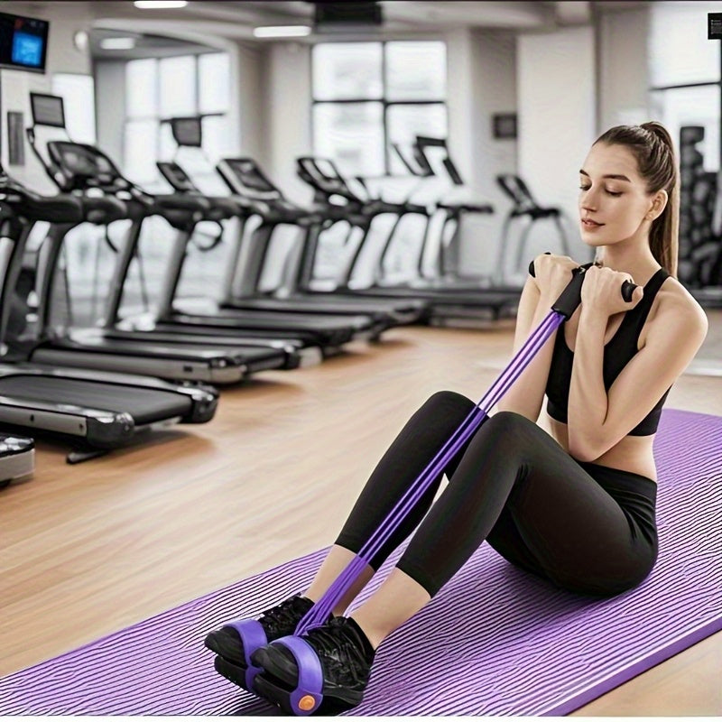 Six-Tube Upgraded High-Tension Resistance Band - Ergonomic Design, Durable Purple Resistance Bands, Suitable for Home Gym, Cardio Exercise, and Strength Training, Exercise Accessory, Fashionable Sports Equipment, Comfortable