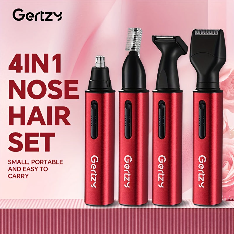 4-in-1 Grooming Kit, USB Rechargeable Electric Nose Hair Trimmer, Beard Trimmer, Eyebrow Trimmer, Sideburns Trimmer, Nose Hair Remover for Men Women, Men's Ear And Nose Trimmer