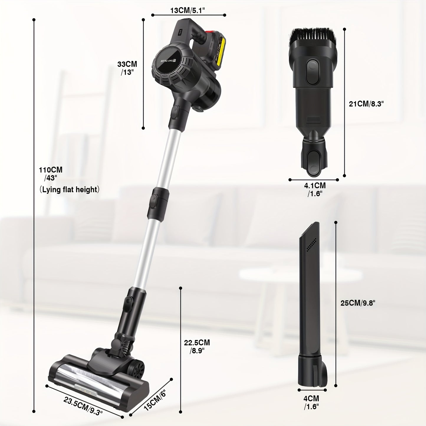 NEW Cordless Vacuum Cleaner, Wall Hanging Stick Vacuum Cleaner 15KPA Pet Vacuum Cleaner With Tangle-Free Brush, 3000mAh Battery, Up To 65 Mins Runtime, For All Hardwood Floors Carpet Pet Hair, Ideal For Home & Car Use