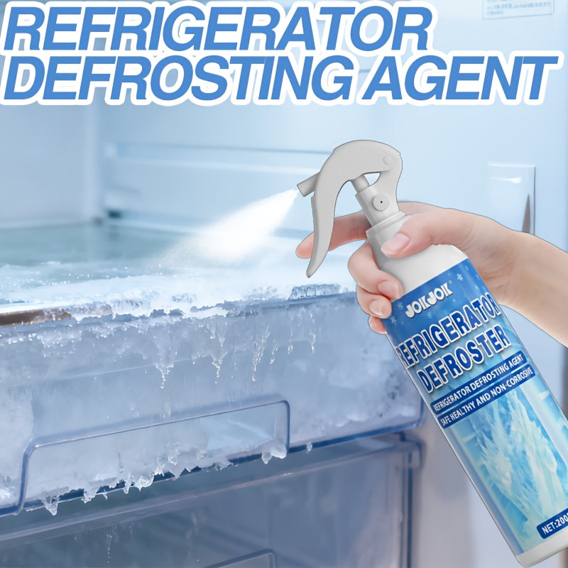 200ml + Shovel Large Capacity Quick Melt Ice Remover for Refrigerators, Defrosting Freezers  - 5-6 Minute Fast Ice Removal with No Residue, Ideal for Home and Cars Use