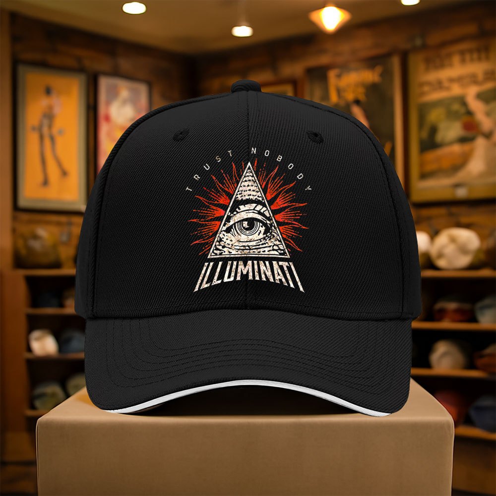 Illuminati Secret Society All-Seeing Dark Angel's Eye Baseball Cap Unisex Adjustable Fashion Hip-Hop Hat Lightweight Outdoor Sport Cap Hats
