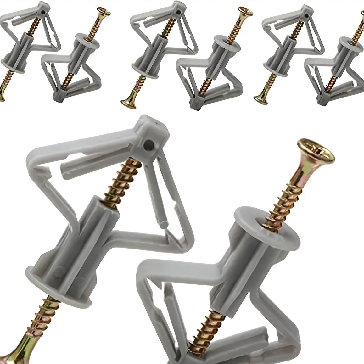 40 PCS Set Drywall Anchor Set Butterfly Anchor Hollow Wall Anchor Plastic Anchor with Screw 40pcs  Anchor + Screws for Drywall Wall Fasteners Home Bathroom Use