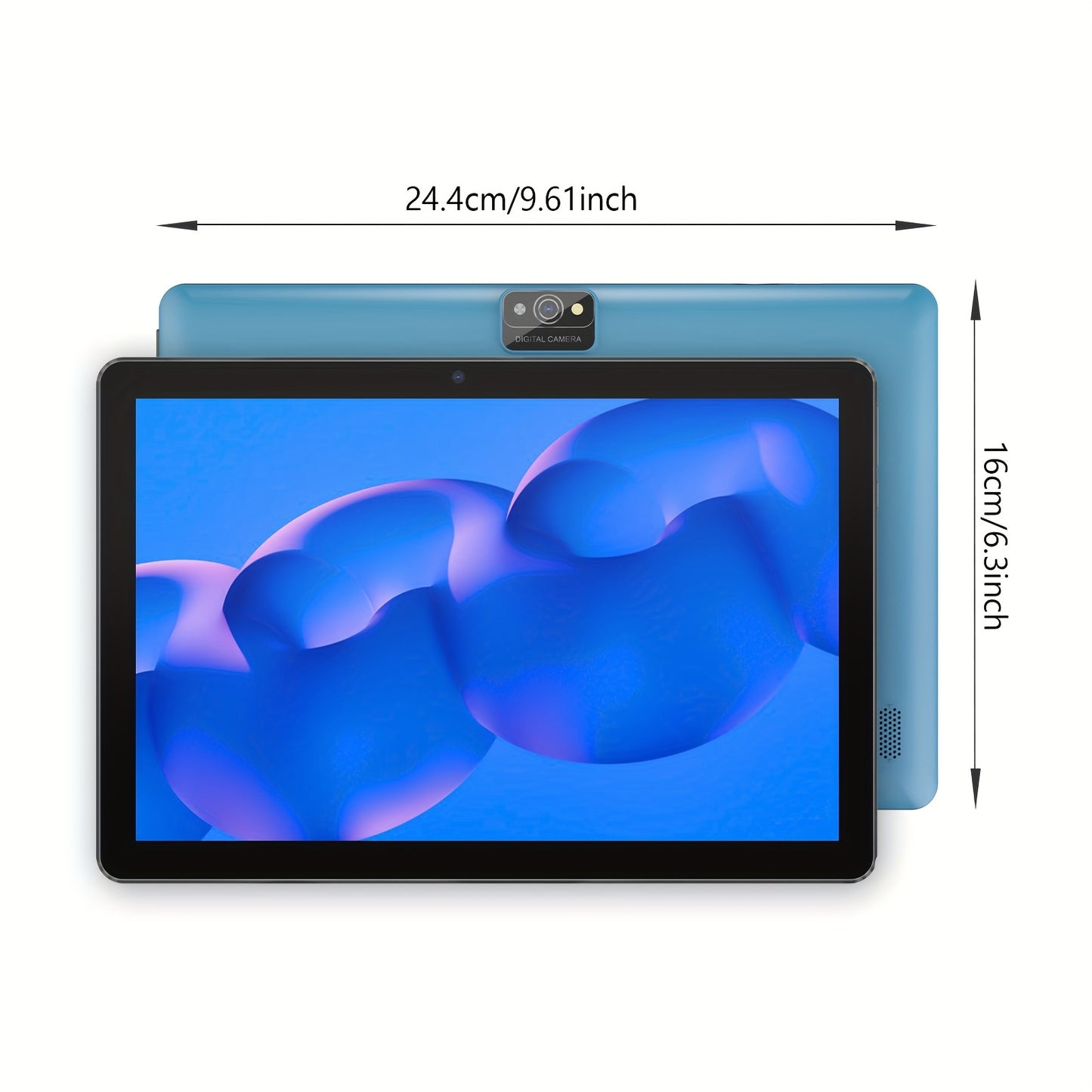 Android Tablet with Keyboard, Android 15 Tablet 10 Inch with 12(3+9)GB+64GB, 1TB Expand, 4-Core, 6000mAh, 2.0MP+8.0MP Dual Camera 5G WiFi6, 1280x800 HD Touchscreen