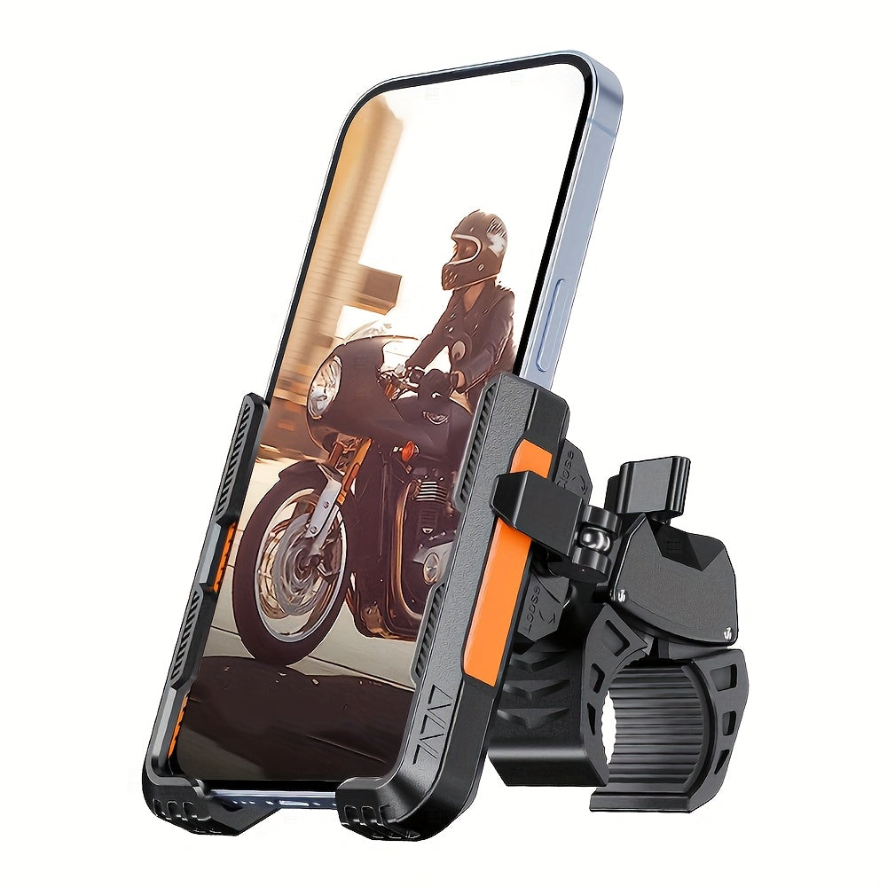 Upgraded Bicycle Phone Holder - Quick Release, 360° Rotation, Suitable for Handlebars of 22-45Mm And Smartphones Ranging from 11.43cm to 17.78cm, Made of Durable Plastic