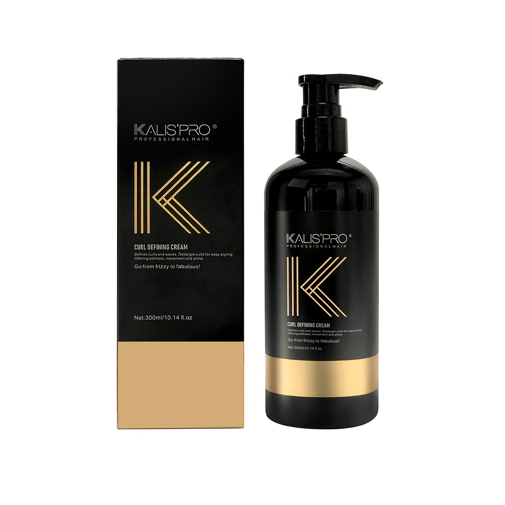300ml for Curly/Wavy/Coily/Straight Hair Defining Cream, 10.14oz - Moisturizing Hair Styling Paste For Normal Hair& Wig, Long-Lasting Hold & Elasticity, Suitable For Wavy And Curly Textures, Frizz Control Haircare | Sleek Bot