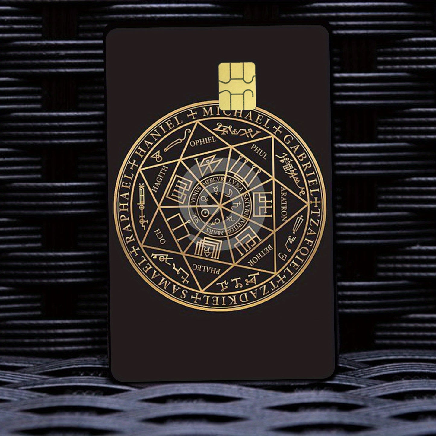 Secret Society  Mysterious And Exquisite Pattern Credit Card Sticker Set, 2pcs in 1 Set of Credit Card Stickers, Debit Card Skins, Bank Card Fun Skins, Holiday Gifts, Frosted Texture Feels Comfortable, Skins Are Suitable for