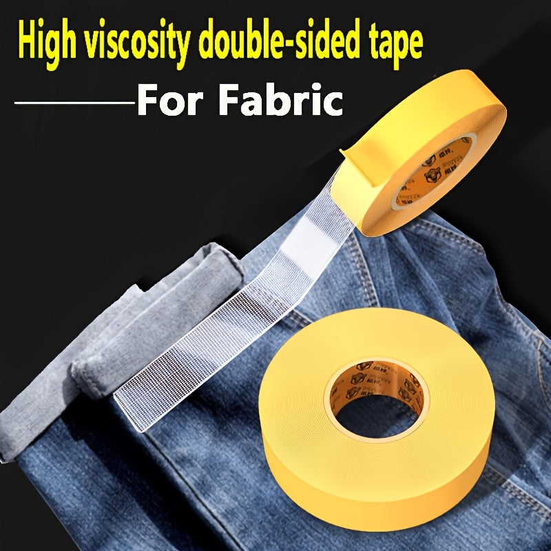 3 Rolls Set of Strong Adhesive Fabric Tape, No-Cut Multi-Purpose Seamless Hem Alteration Tape, Suitable for Fabric Clothing, No-Sew Self-Adhesive Fixing Patch