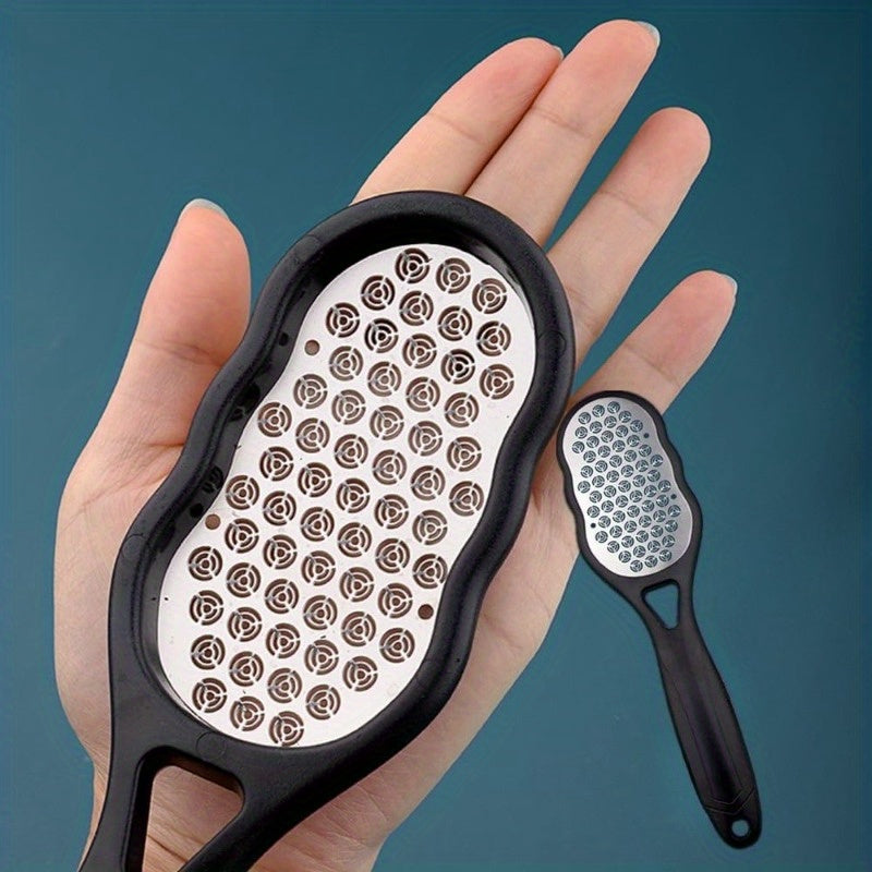 1pc Professional Stainless Steel-like Foot Remover Tool - Heavy-Duty Plastic & Steel Blade with Splash Guard, Ergonomic Handle & /Shedding Collector - Painless Exfoliating Device for Home Pedicure/E-spa, Manicure Care