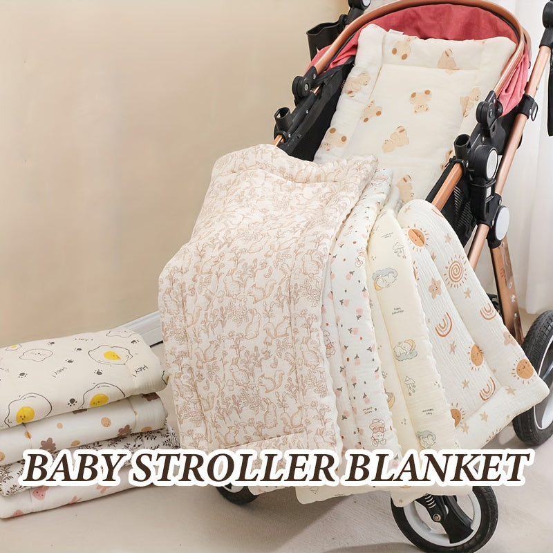 Fleece Material Stroller Pad, Super Comfortable Soft and Breathable for Indoor/Outdoor Use in 9 Scenarios – Baby Dining Carrier Cradle Swing Seat Accessory, 4 Season  Gift, Stroller Pad Cushion, Soft Thick Fleece Mat Stroll