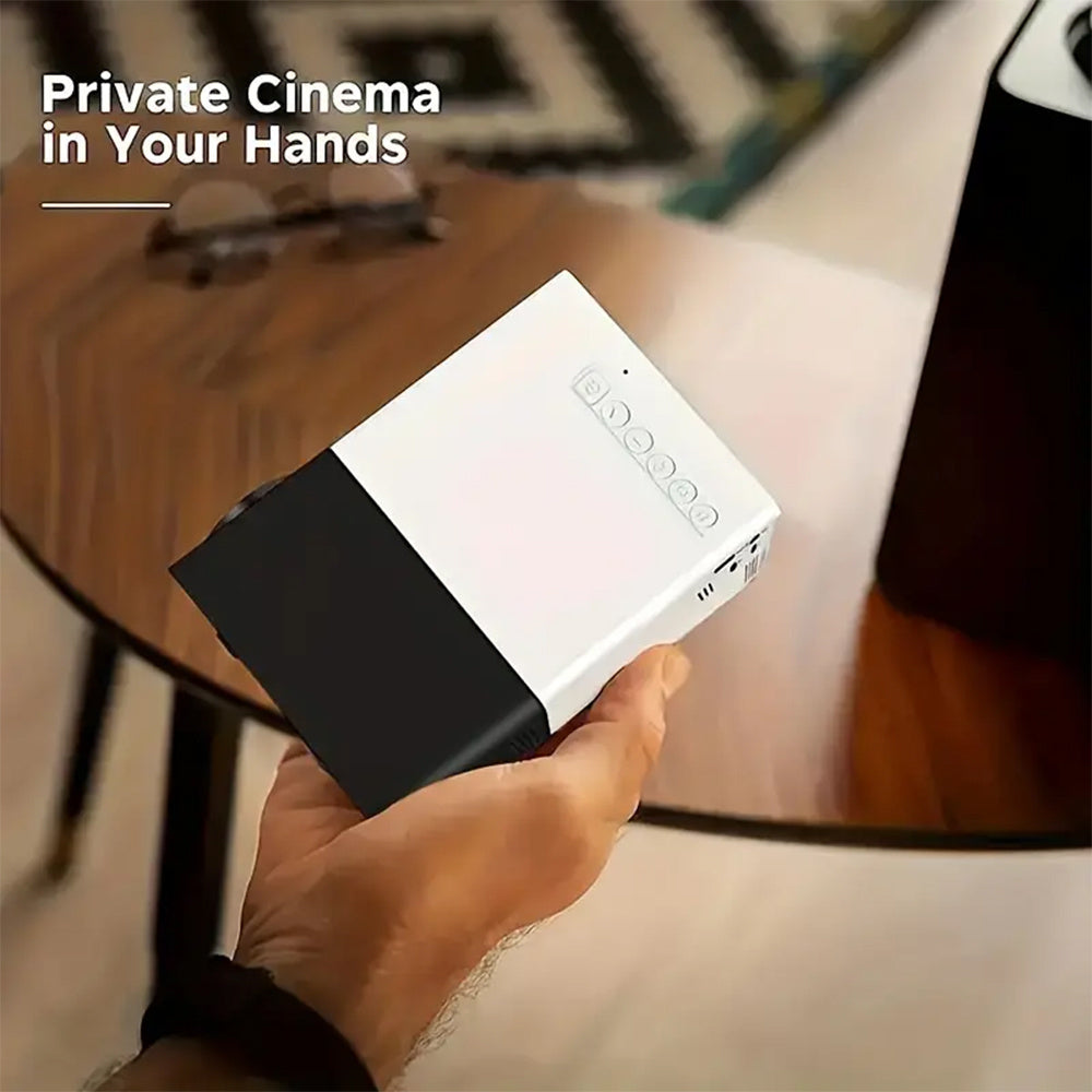 Portable Home Cinema Projector, Mini Projector Portable, Easy Setup for Indoor Office Events and Parties, Christmas Gift, Children's Gift, Birthday Gift, Compatible With USB/SD/AV/HD And Other Devices